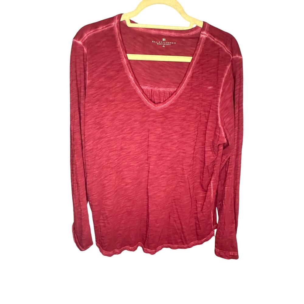 Elliott Lauren Long Sleeve Shirt Cotton Tee Women's Size XL